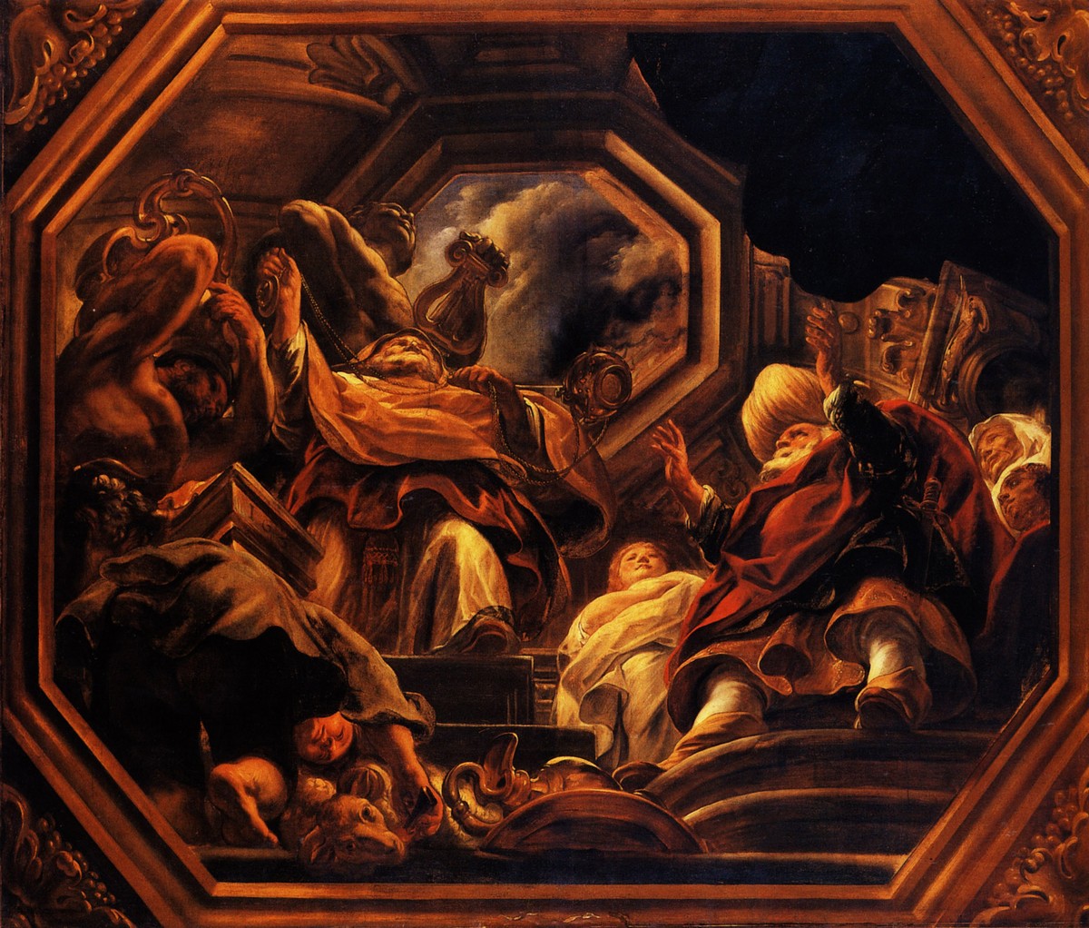 The father of the Psyche consultants of Oracle in the Temple of Apollo by Jacob Jordaens