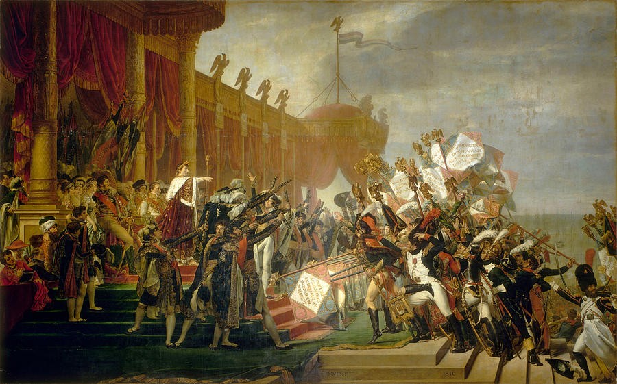 The Army Takes An Oath to the Emperor After the Distribution of Eagles by Jacques-Louis David