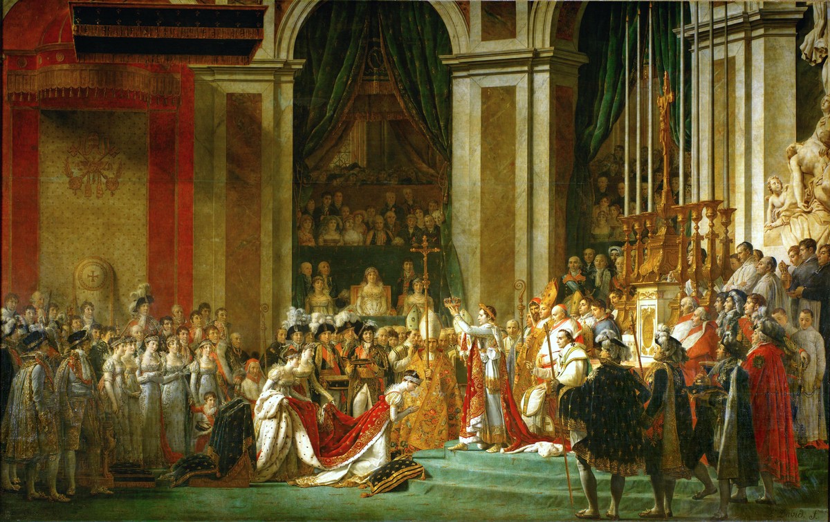 The Consecration of the Emperor Napoleon and the Coronation of the Empress Josephine by Pope Pius VII, 2nd December 1804 by Jacques-Louis David