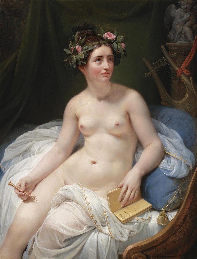 The Poetess Sappho by Jacques-Louis David