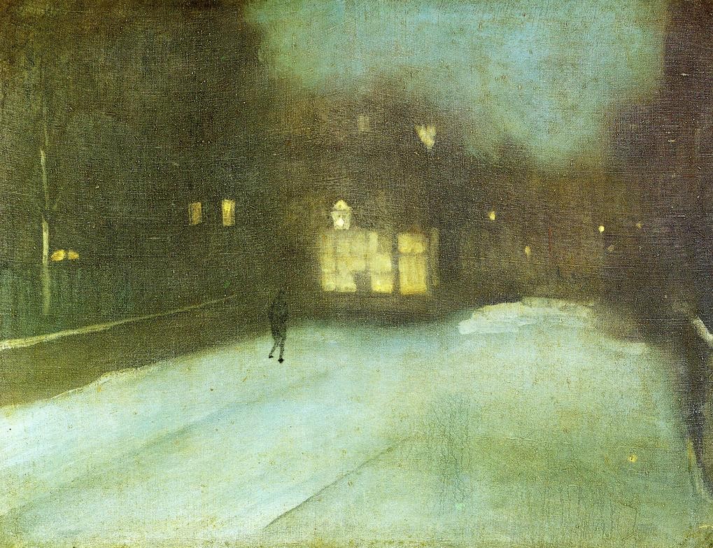 Nocturne in Grey and Gold: Chelsea Snow by James McNeill Whistler