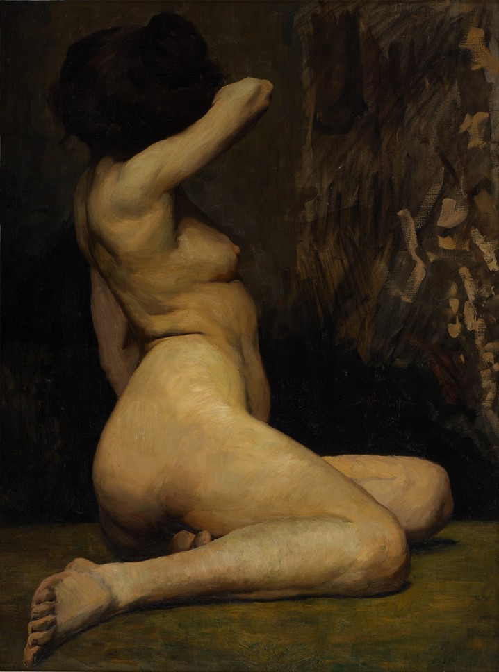 [Nude Female] First Study for: Adoration of the Ages by James Taylor Harwood