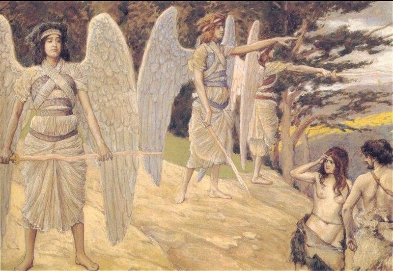 Adam and Eve Driven from Paradise by James Tissot