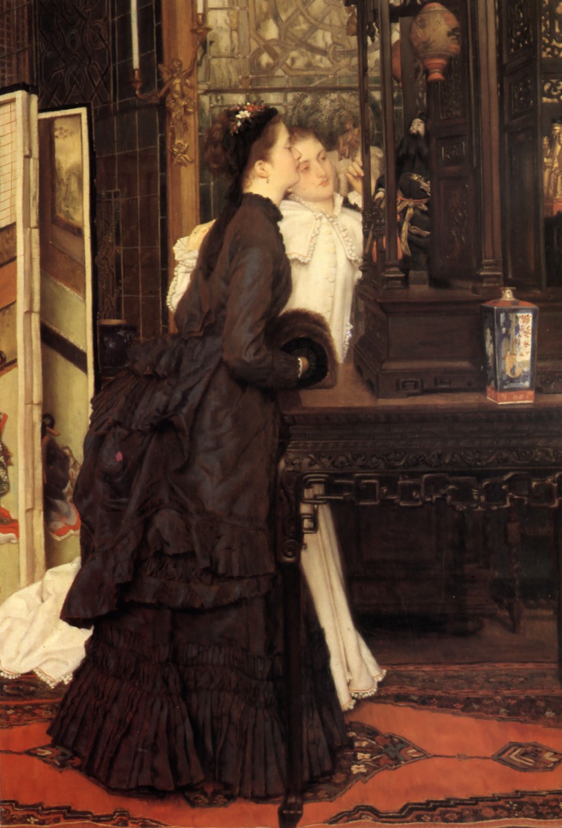 Young Ladies Looking at Japanese Objects by James Tissot