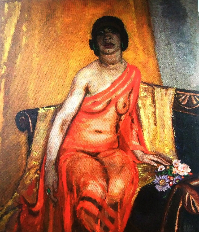 Recumbent female nude by Jan Sluyters