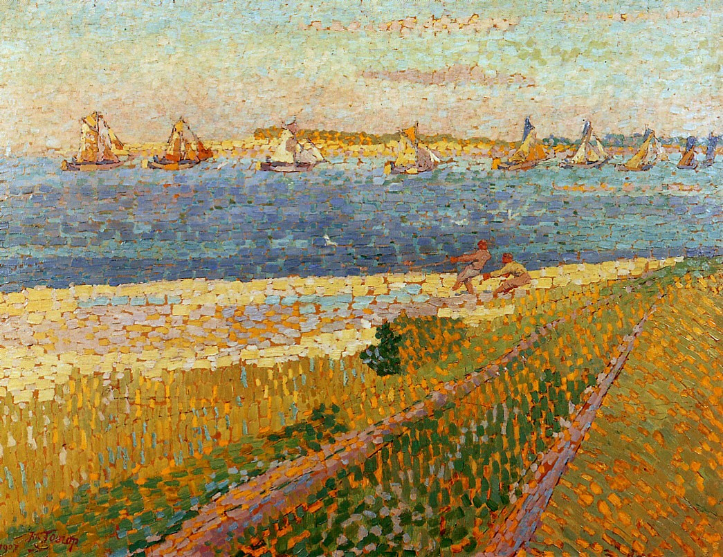 The fishing fleet of Veere by Jan Toorop