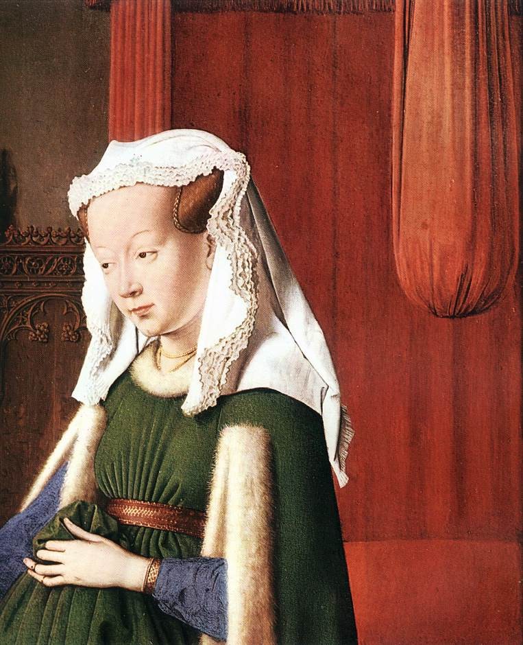 Giovanni Arnolfini and His Wife Giovanna Cenami (The Arnolfini Marriage) (detail) by Jan van Eyck