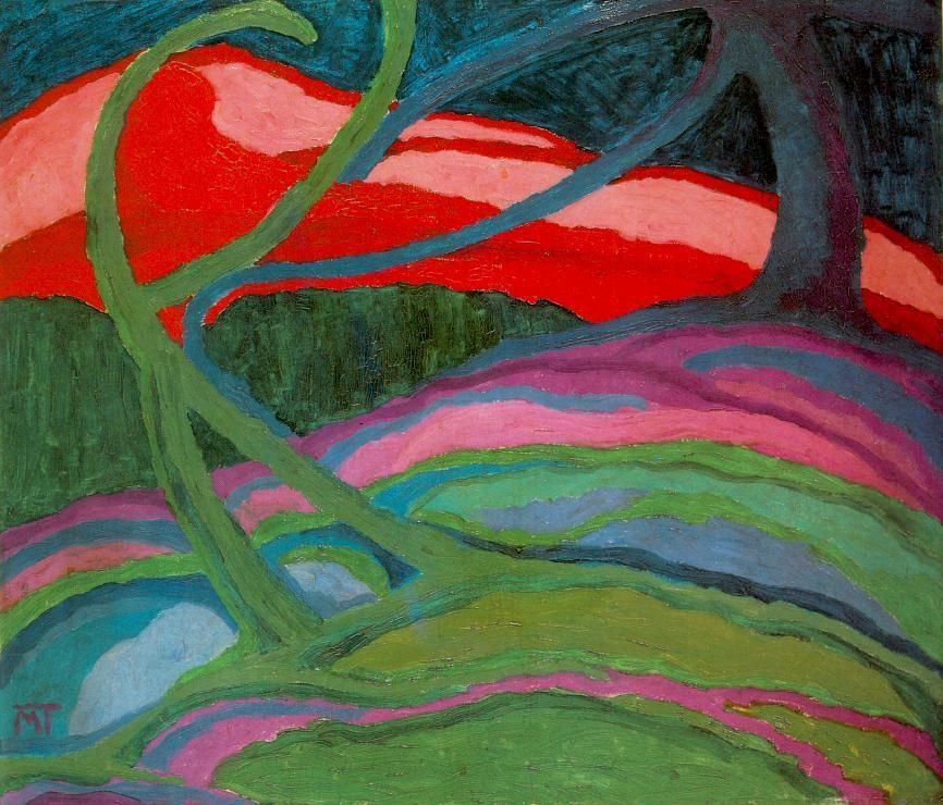 Landscape in Dark Colours (Trees) by Janos Mattis-Teutsch