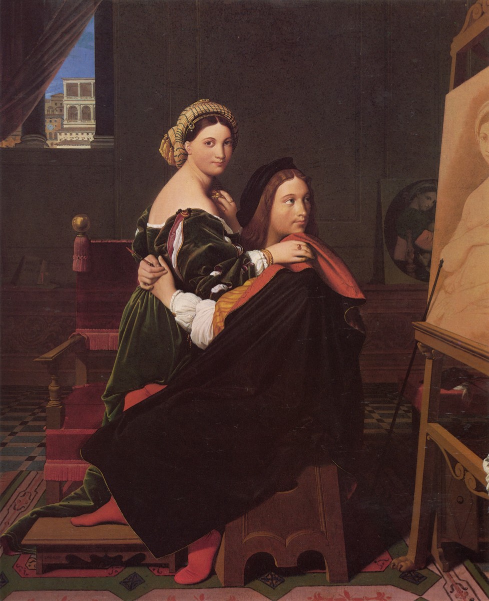Raphael and the Fornarina by Jean Auguste Dominique Ingres