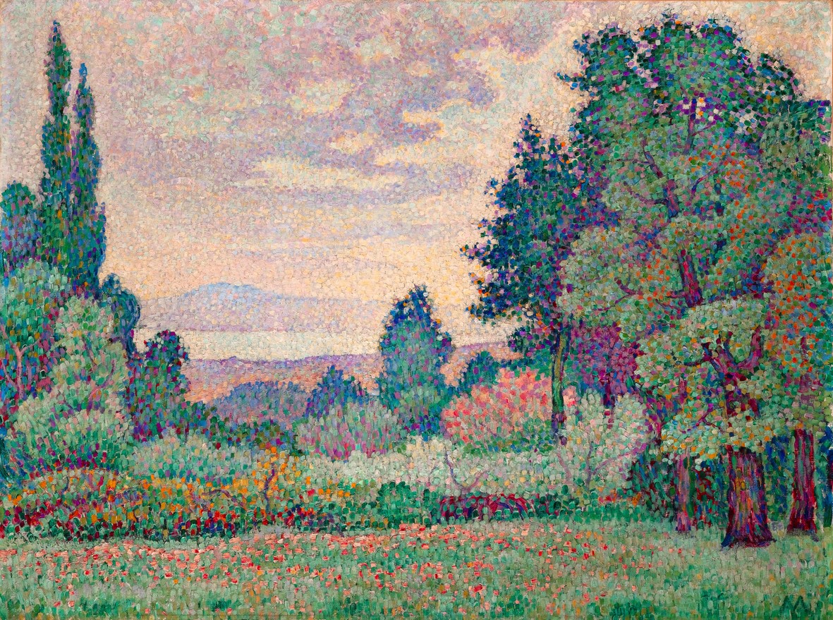 Paysage aux deux Cyprés by Jean Metzinger