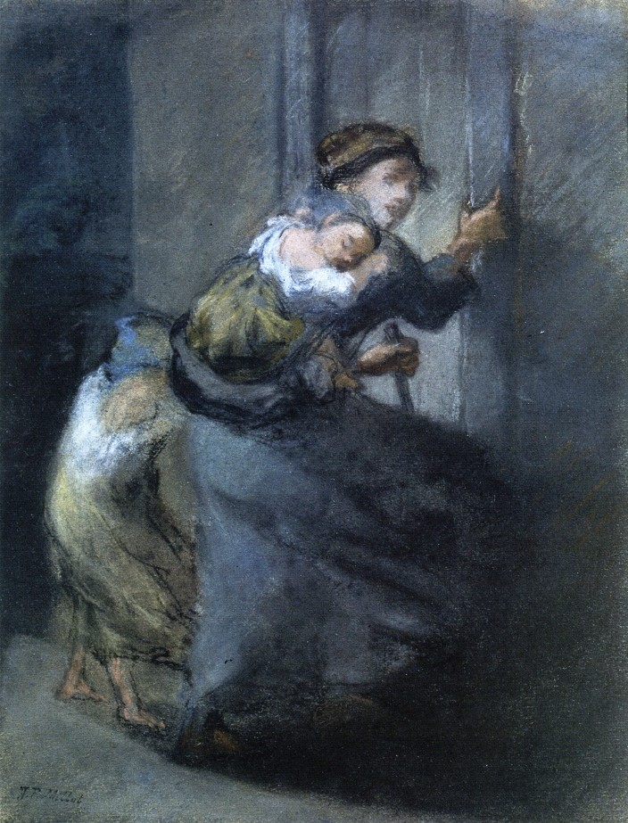 Mother and Two Infants by Jean-Francois Millet