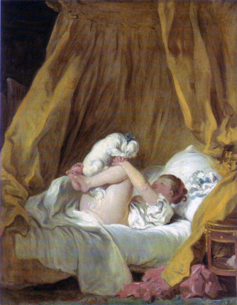 Girl with a Dog by Jean-Honore Fragonard