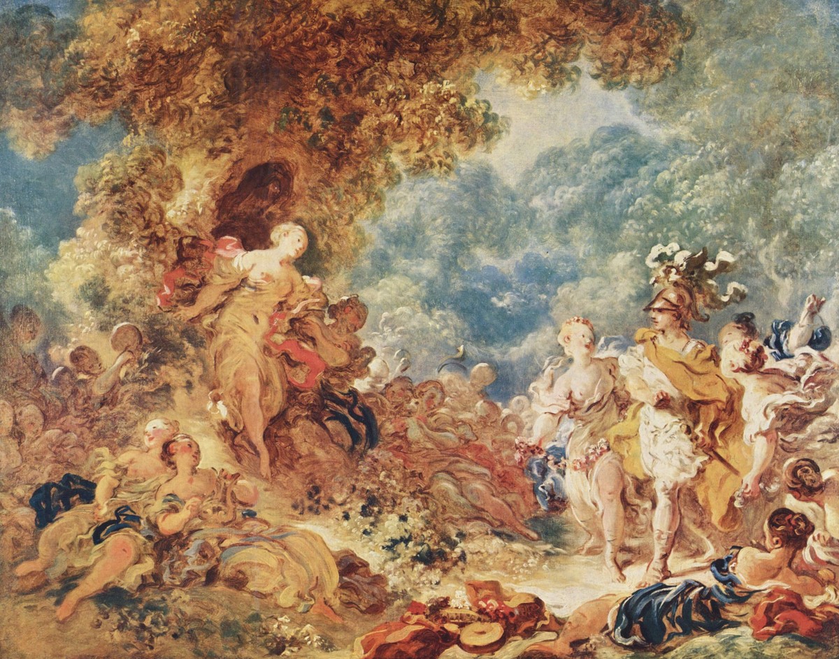 Rinaldo in the garden of the palace of Armida by Jean-Honore Fragonard