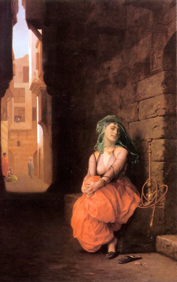 Arab Girl with Waterpipe by Jean-Leon Gerome