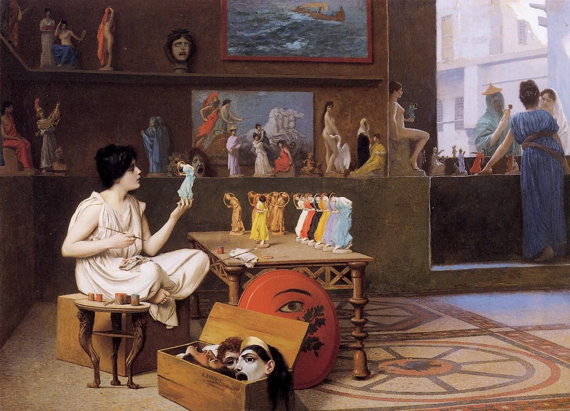 Painting Breathes Life into Sculpture by Jean-Leon Gerome