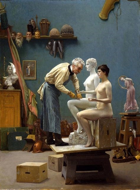The Artist Sculpting Tanagra by Jean-Leon Gerome
