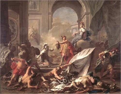 Perseus Petrifies Phineas and his Companions with the head of Medusa by Jean-Marc Nattier