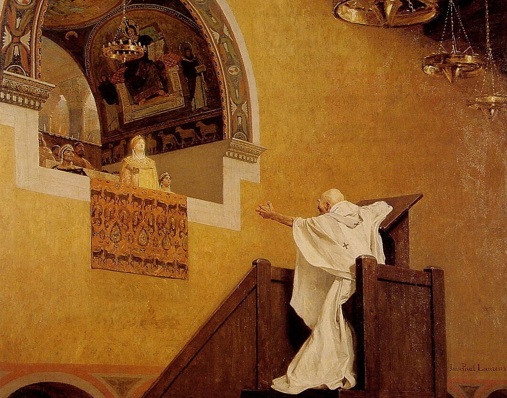 John Chrysostom and Aelia Eudoxia by Jean-Paul Laurens