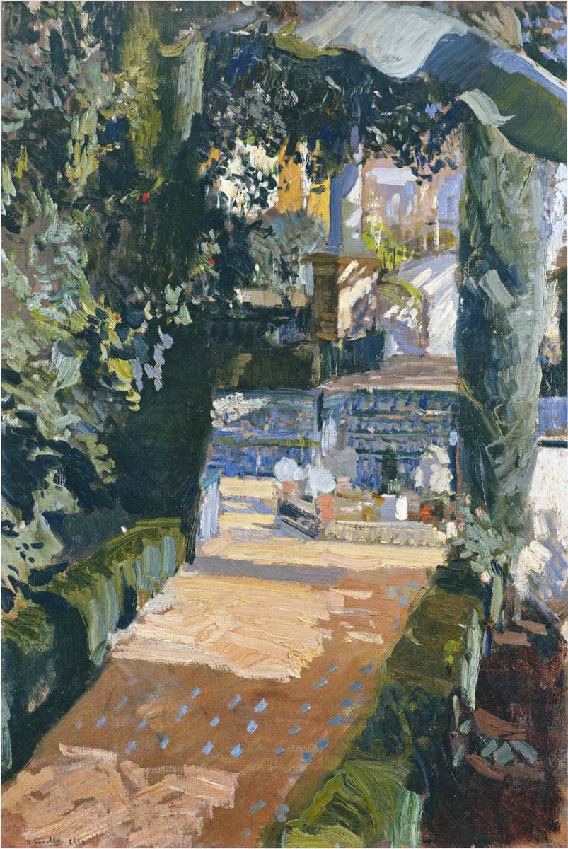 Courtyard by Joaquín Sorolla