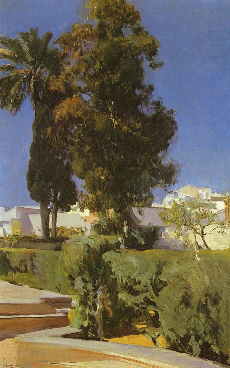 Gardens of Alcazar (Sevilla) by Joaquín Sorolla