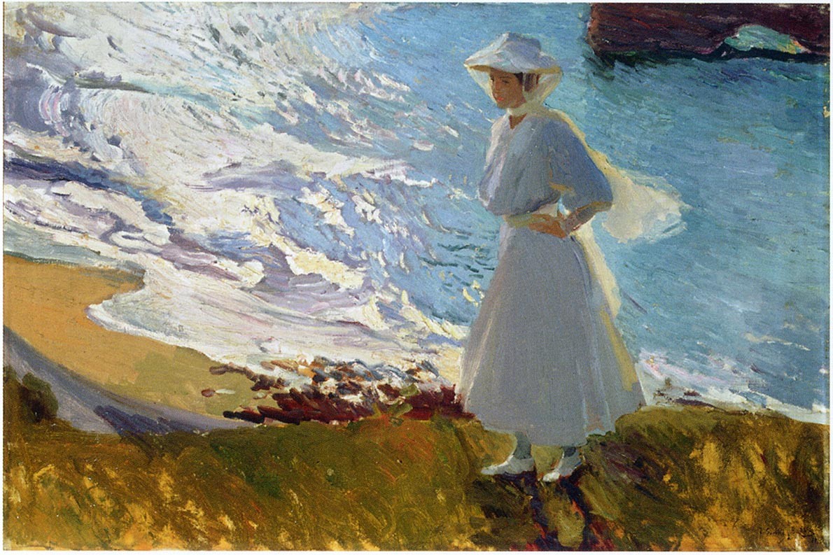 Maria at the Beach, Biarritz by Joaquín Sorolla