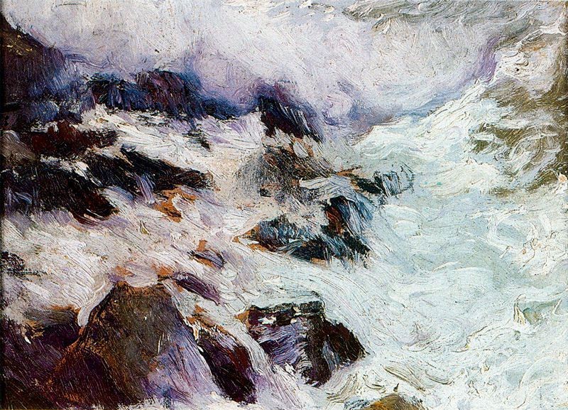Sea and rocks - Jávea by Joaquín Sorolla
