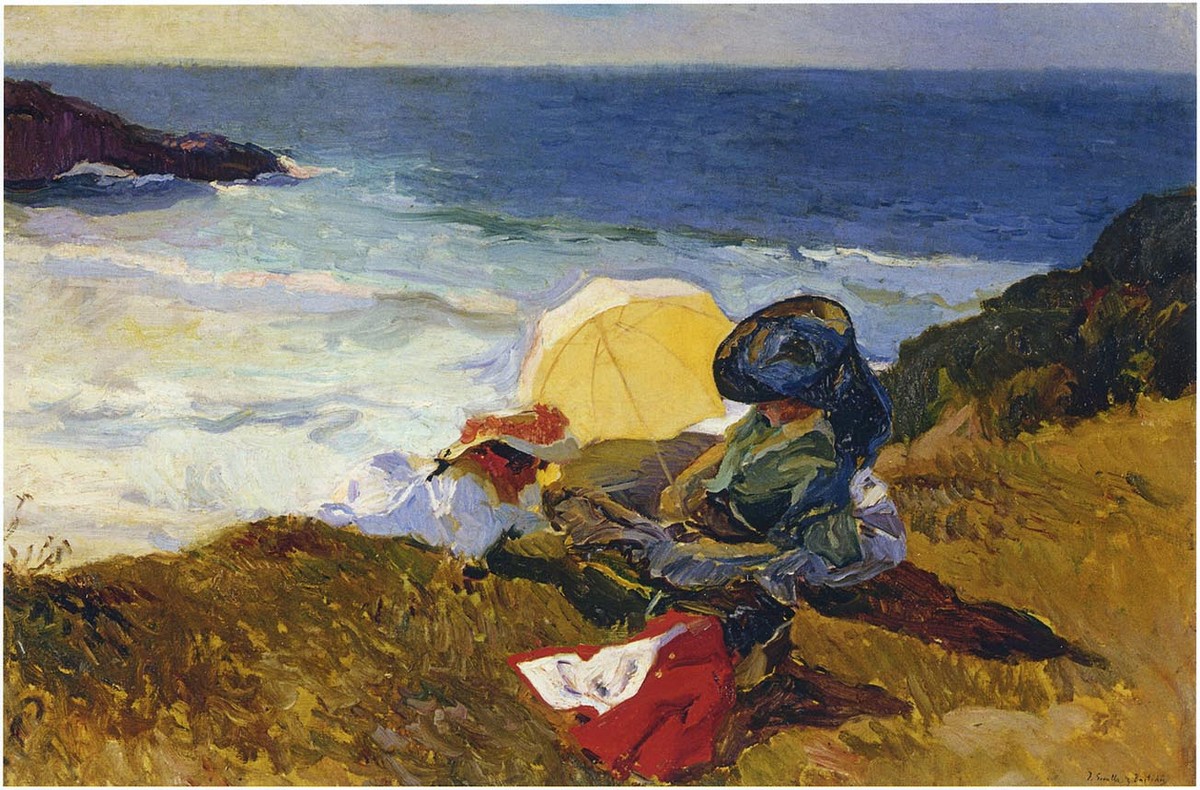 Setting sun in Biarritz by Joaquín Sorolla