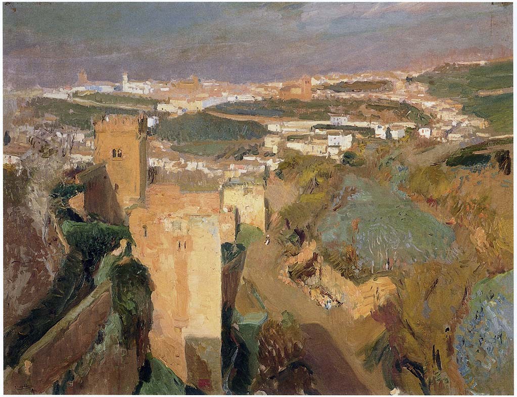 Tower of Seven, pont Alhambra, Granada by Joaquín Sorolla