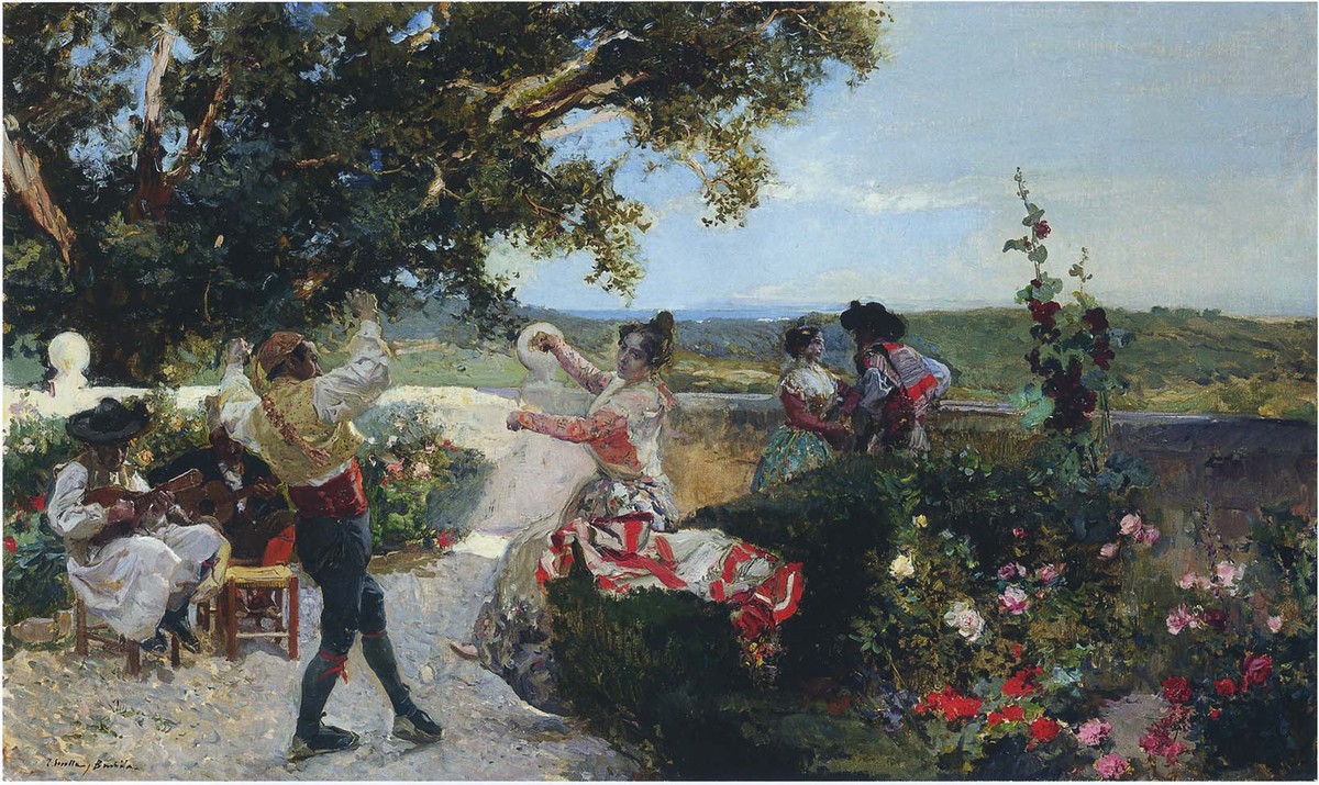 Valencian dance in an orange grove by Joaquín Sorolla