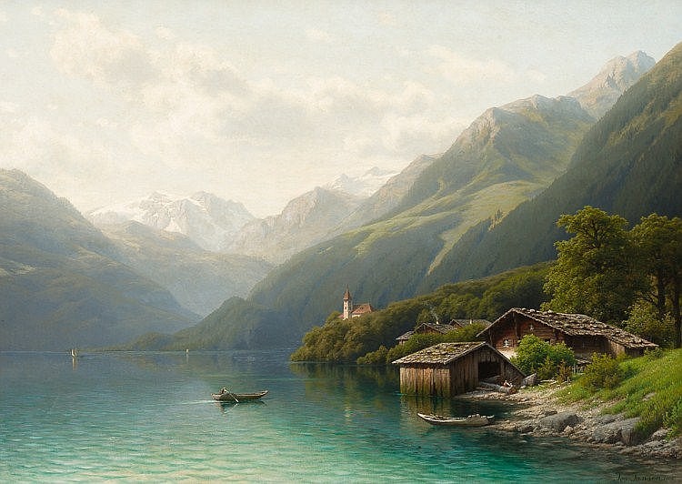 Am Brienzer See in der Schweiz by Johann Joseph Jansen