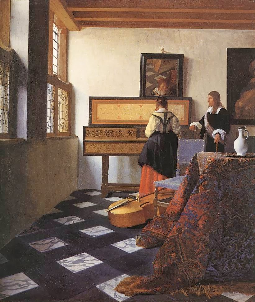 A Lady at the Virginals with a Gentleman by Johannes Vermeer