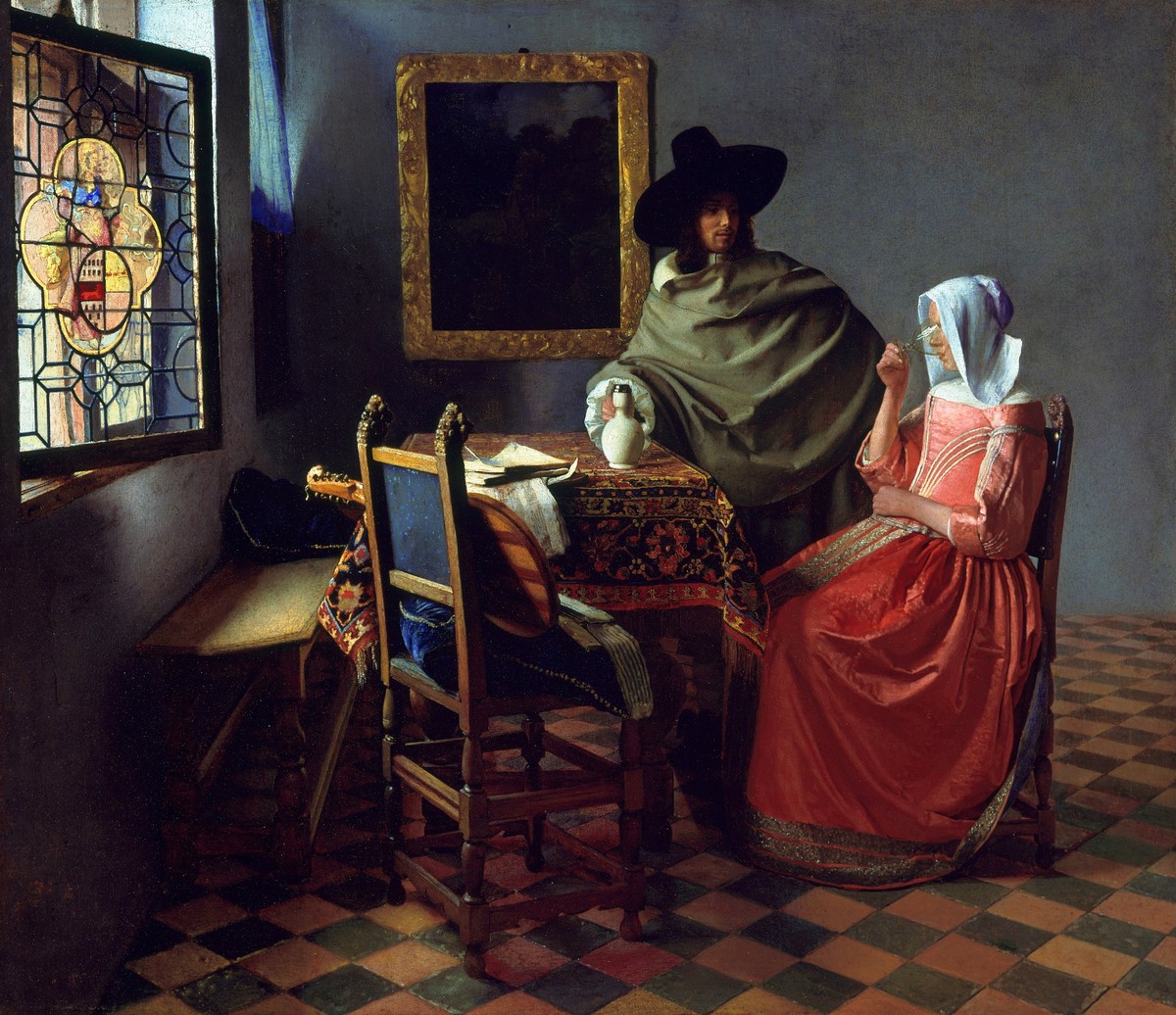 The glass of wine by Johannes Vermeer