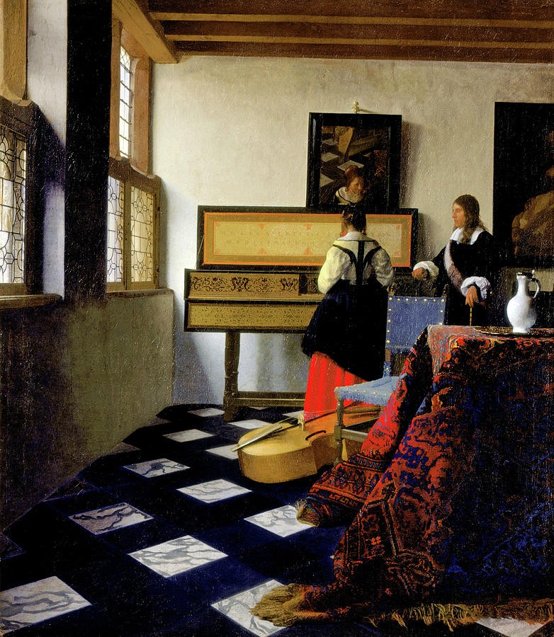 The music lesson by Johannes Vermeer