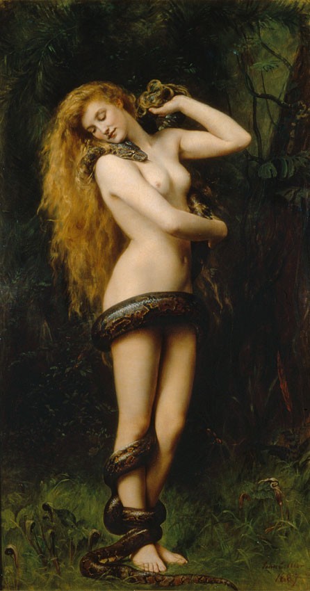 Lilith with a Snake by John Collier