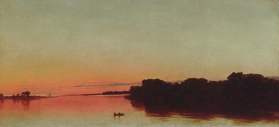 Twilight on the Sound Darien Connecticut by John Frederick Kensett