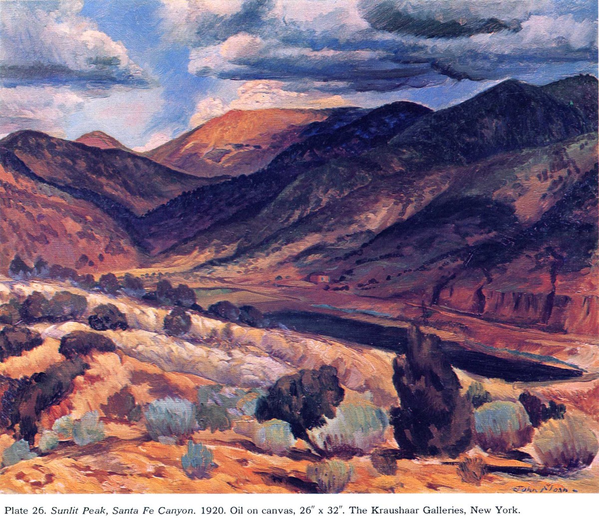 Sunlit Peak, Santa Fe Canyon by John French Sloan
