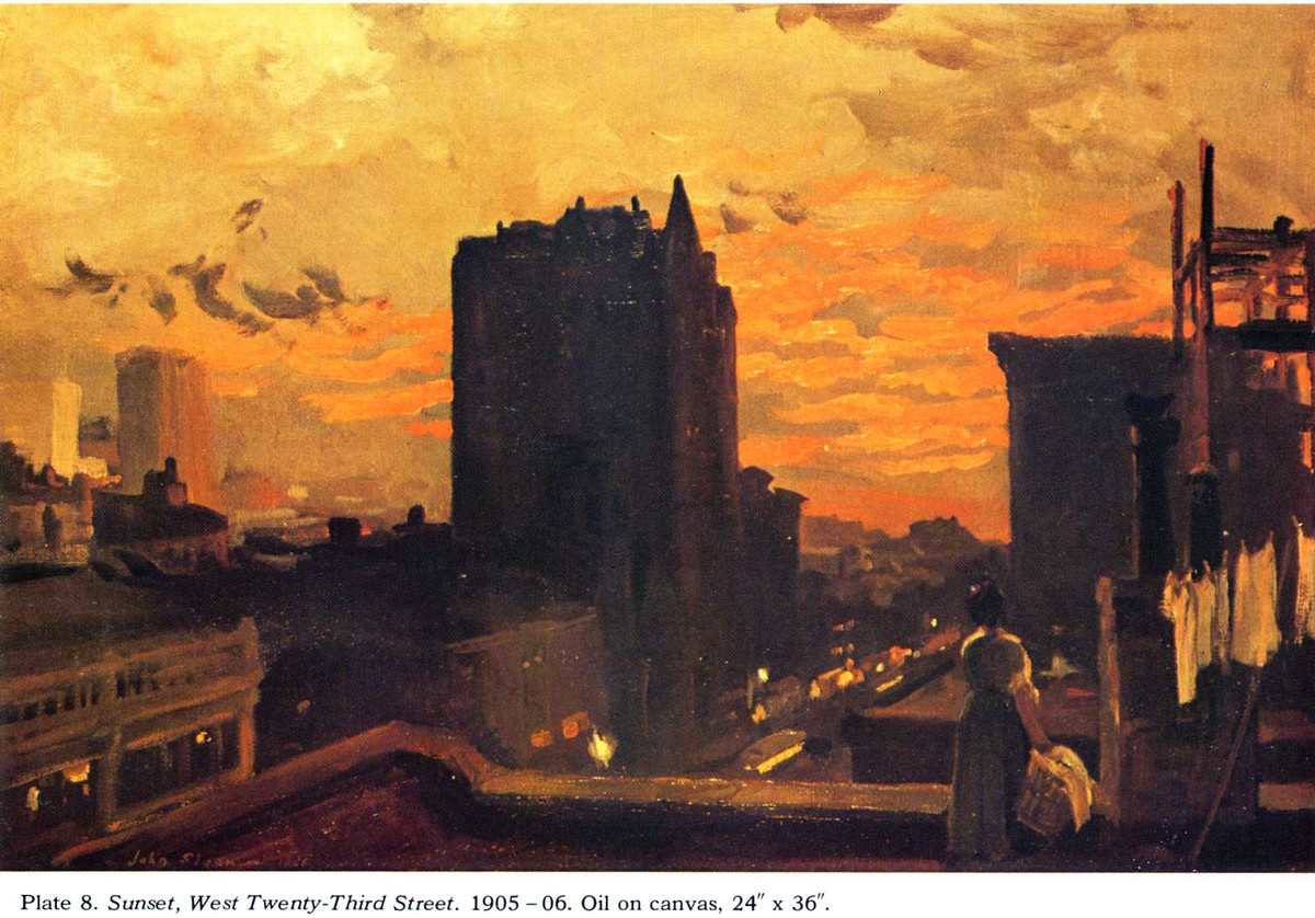 Sunset, West Twenty-Third Street by John French Sloan