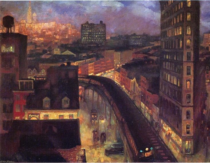 The City from Greenwich Village by John French Sloan