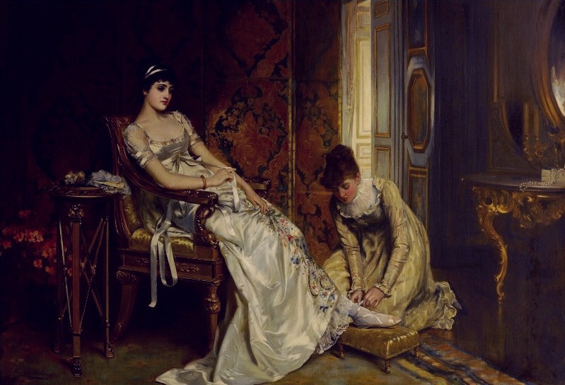 Interior. Binding a shoe by John Haynes-Williams