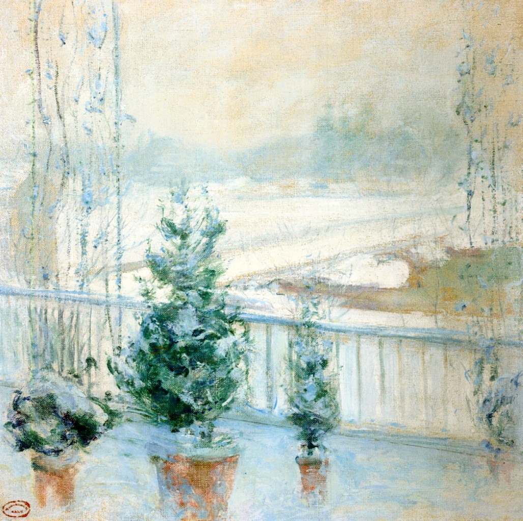Balcony in Winter by John Henry Twachtman