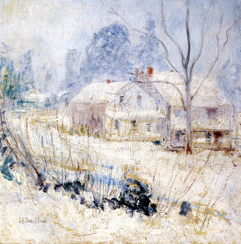 Country House in Winter by John Henry Twachtman