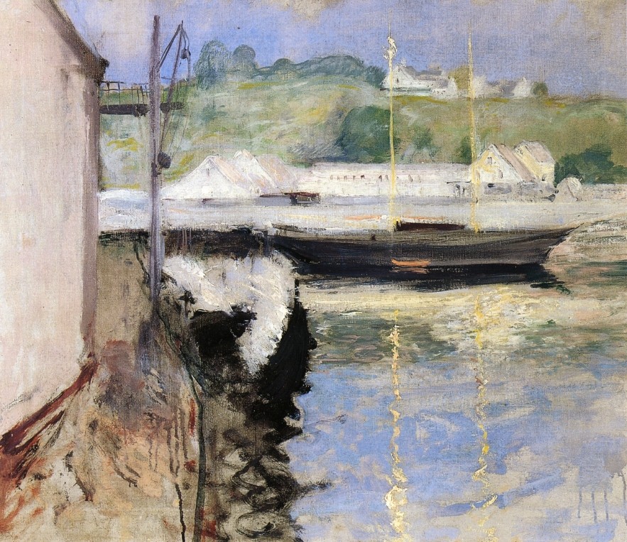Fish Sheds and Schooner, Gloucester by John Henry Twachtman