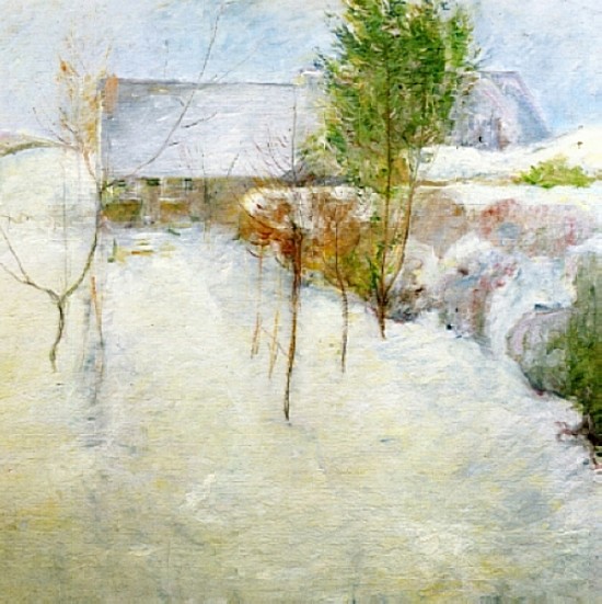 House in Snow by John Henry Twachtman