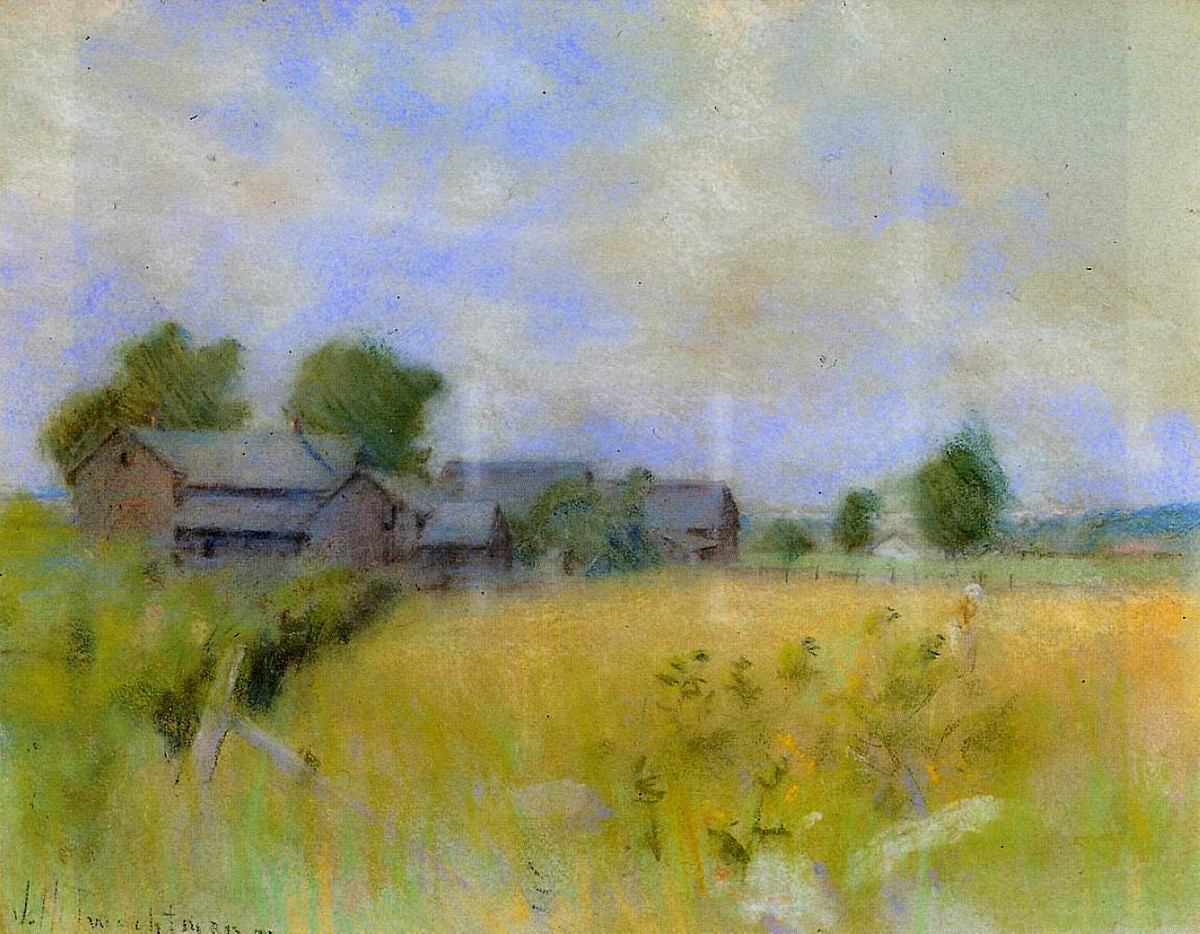 Pasture with Barns, Cos Cob by John Henry Twachtman
