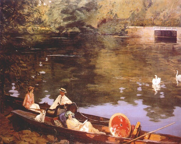 Sutton Courtenay, (Summer on the River or The Wharf) by John Lavery