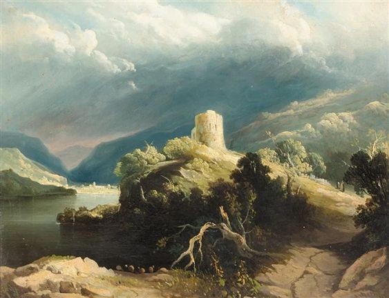 View of dolbadern castle, north wales by John Martin