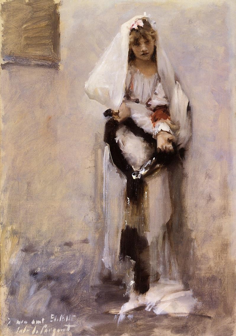 A Parisian Beggar Girl by John Singer Sargent