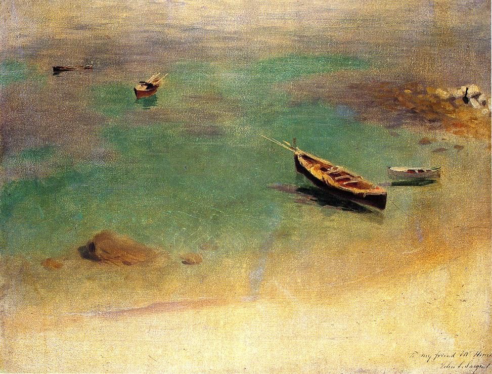 Boat in the Waters off Capri by John Singer Sargent