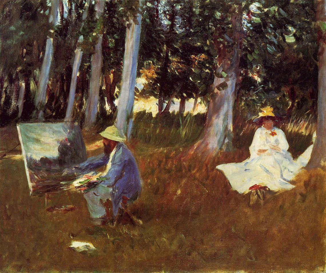 Claude Monet Painting by the Edge of a Wood by John Singer Sargent