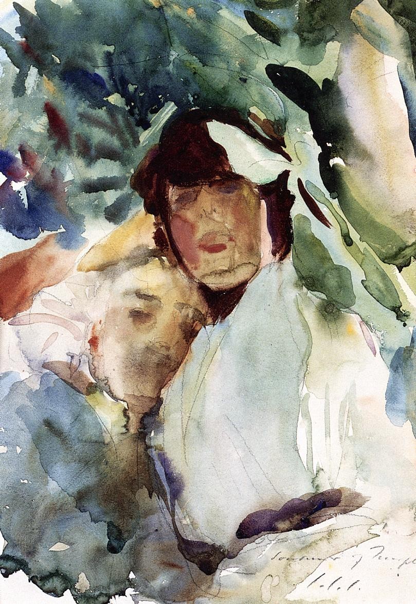 Ena Wertheimer with Antonio Mancini by John Singer Sargent